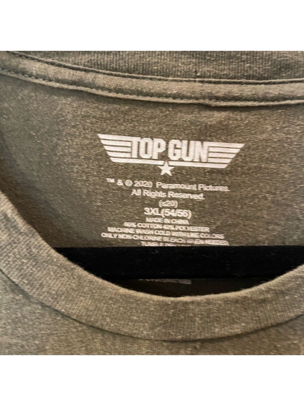 Top Gun Mens Green Short Sleeve Talk To Me Goose Graphic Tee Shirt Size: 3XL - Picture 4 of 5